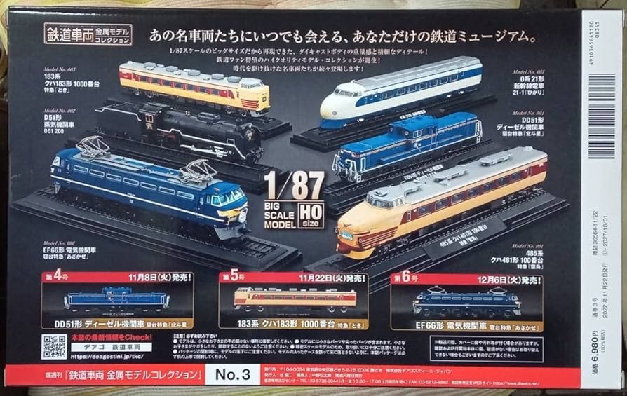 ディアゴスティーニ　鉄道車両金属モデルコレクション　0系21型新幹線電車　ひかり 0系21形21-1新幹線ひかりHOゲージ】鉄道車両金属モデル